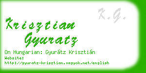 krisztian gyuratz business card